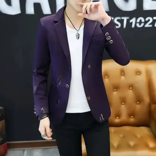 Blazer Slim Fit Homme Style Urbain – Image 3